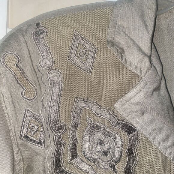 Vintage 80s Together Khaki Playsuit Shorts Romper 1 Piece Missy Sz 6 - Picture 3 of 9